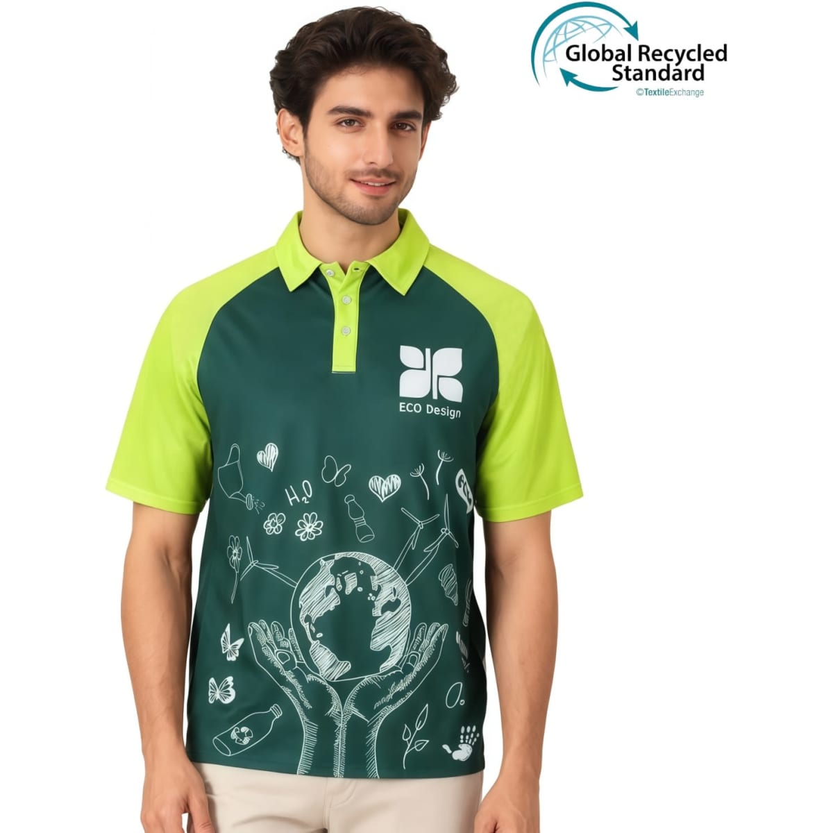 Unisex Adults RPET Sublimated Raglan POLO