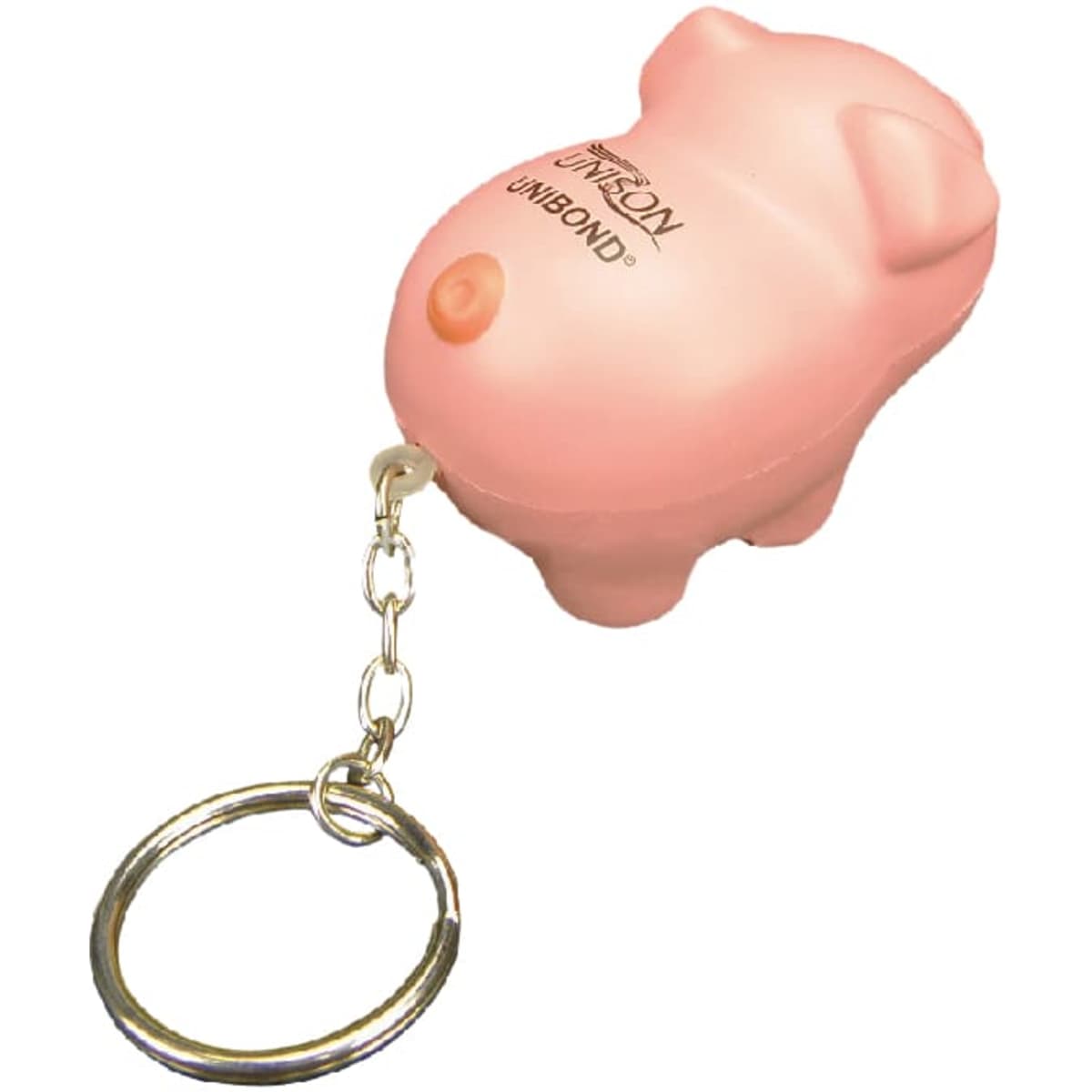 Keyring with Pig Stress Reliever