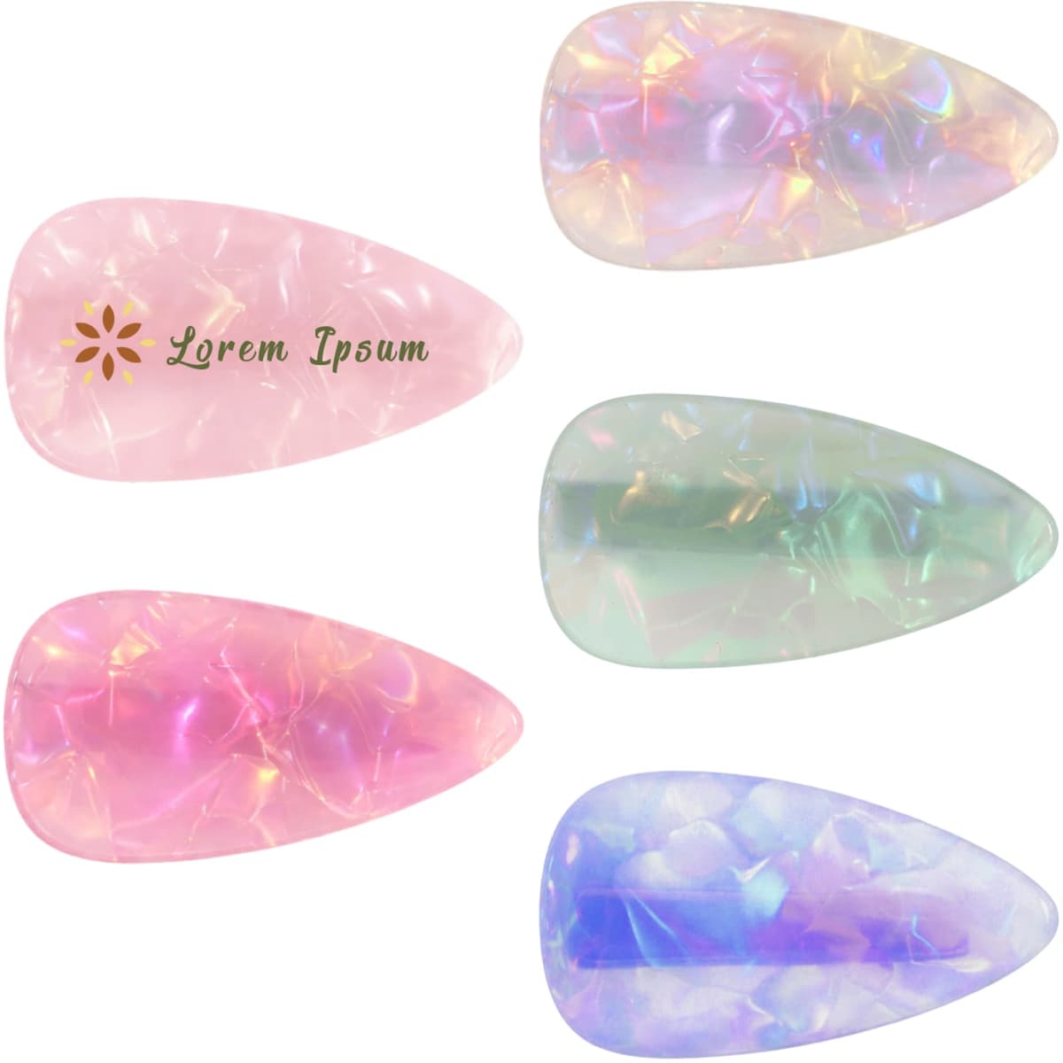 Teardrop Iridescent Alligator Hair Clip