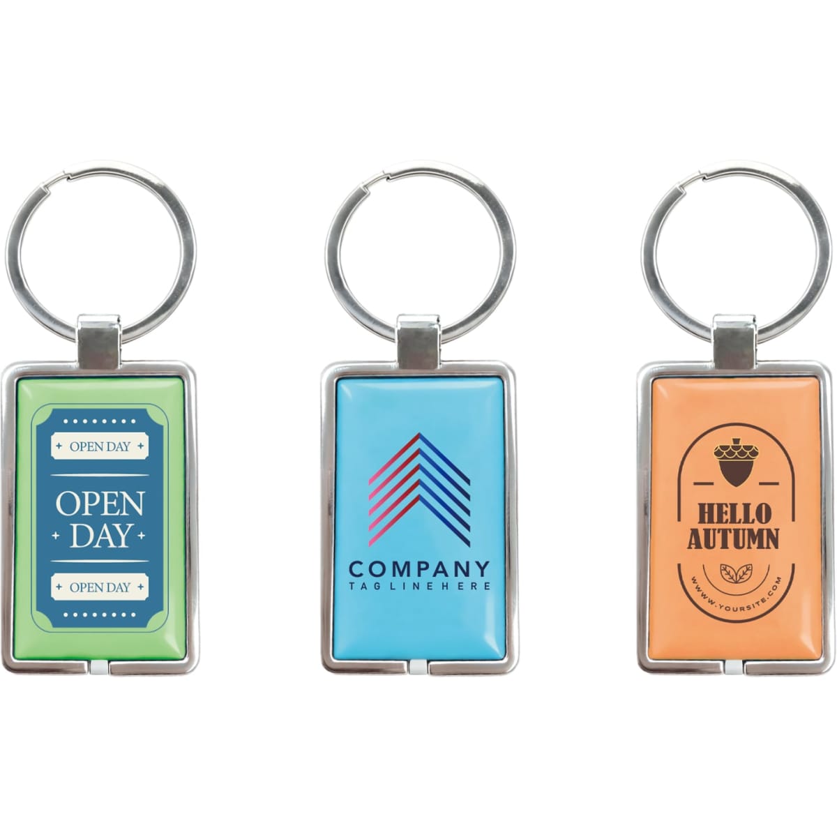 NFC Epoxy Square Tag with Metal Keyring