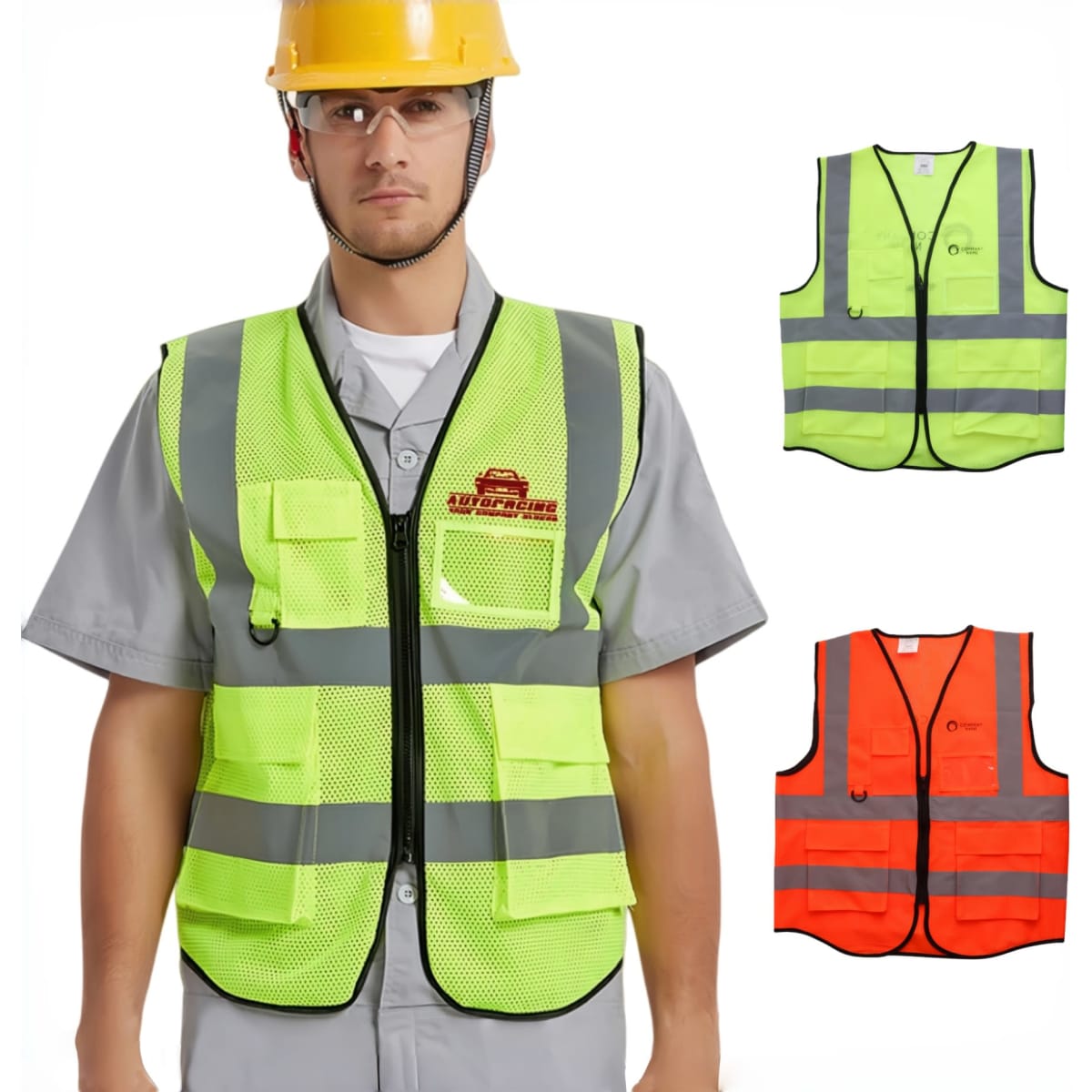 Unisex Adults Hi-Vis Vest With Reflective Tapes and Functional Pockets