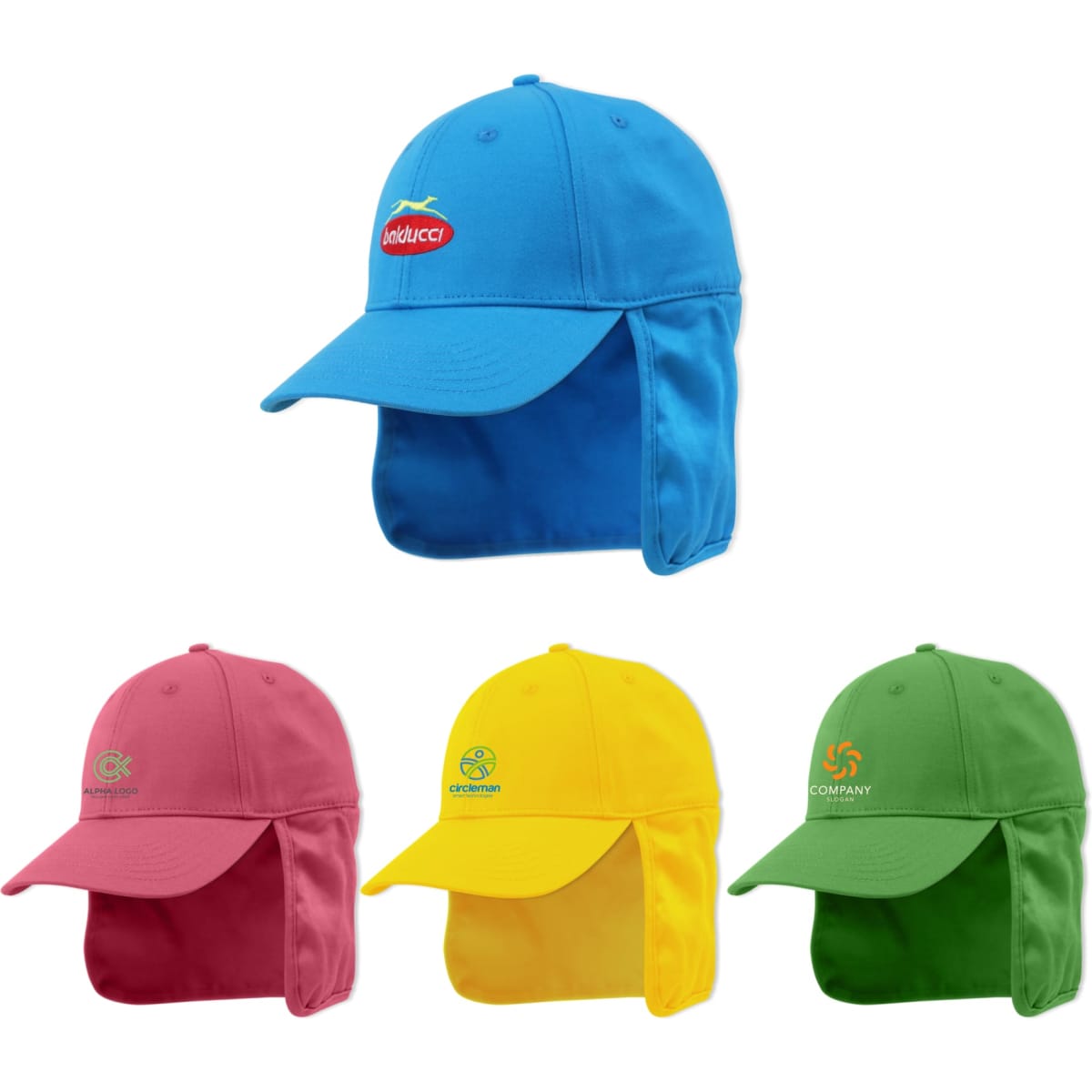 6 Panel Sport Cap with Flap