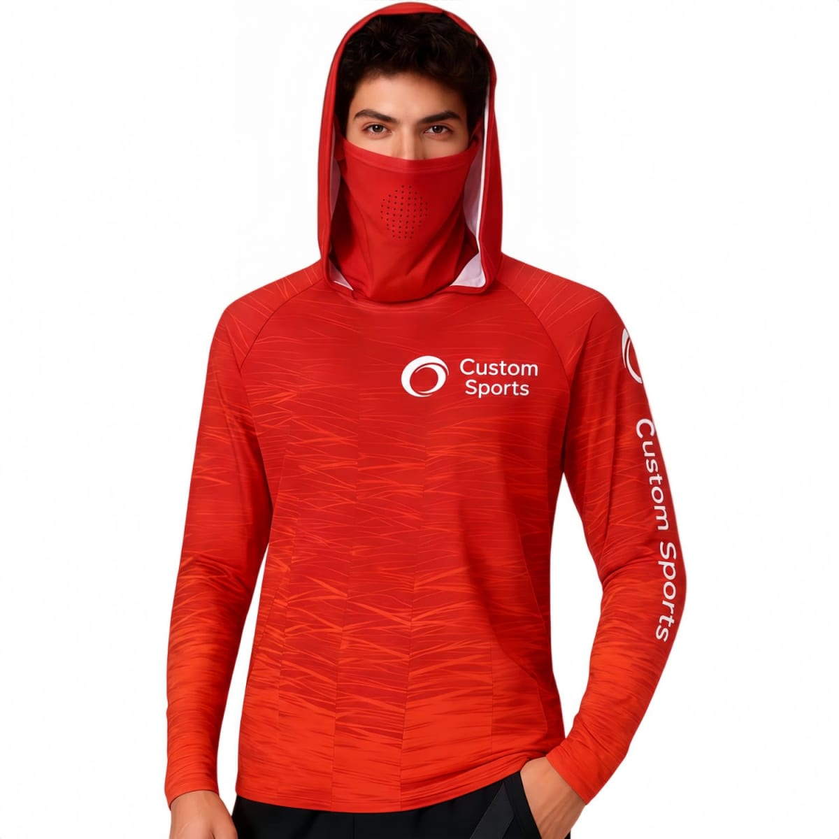 Men’s Polyester Spandex Sublimated Sun Protection Hoodie