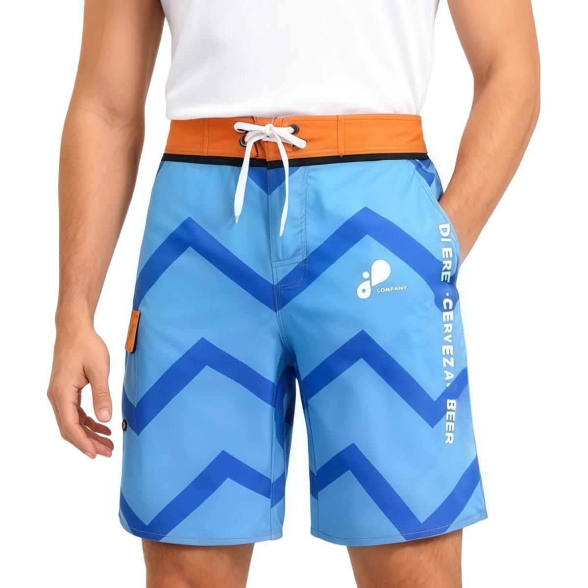 Men’s Polyester Spandex Sublimated Swim Shorts Knee Length