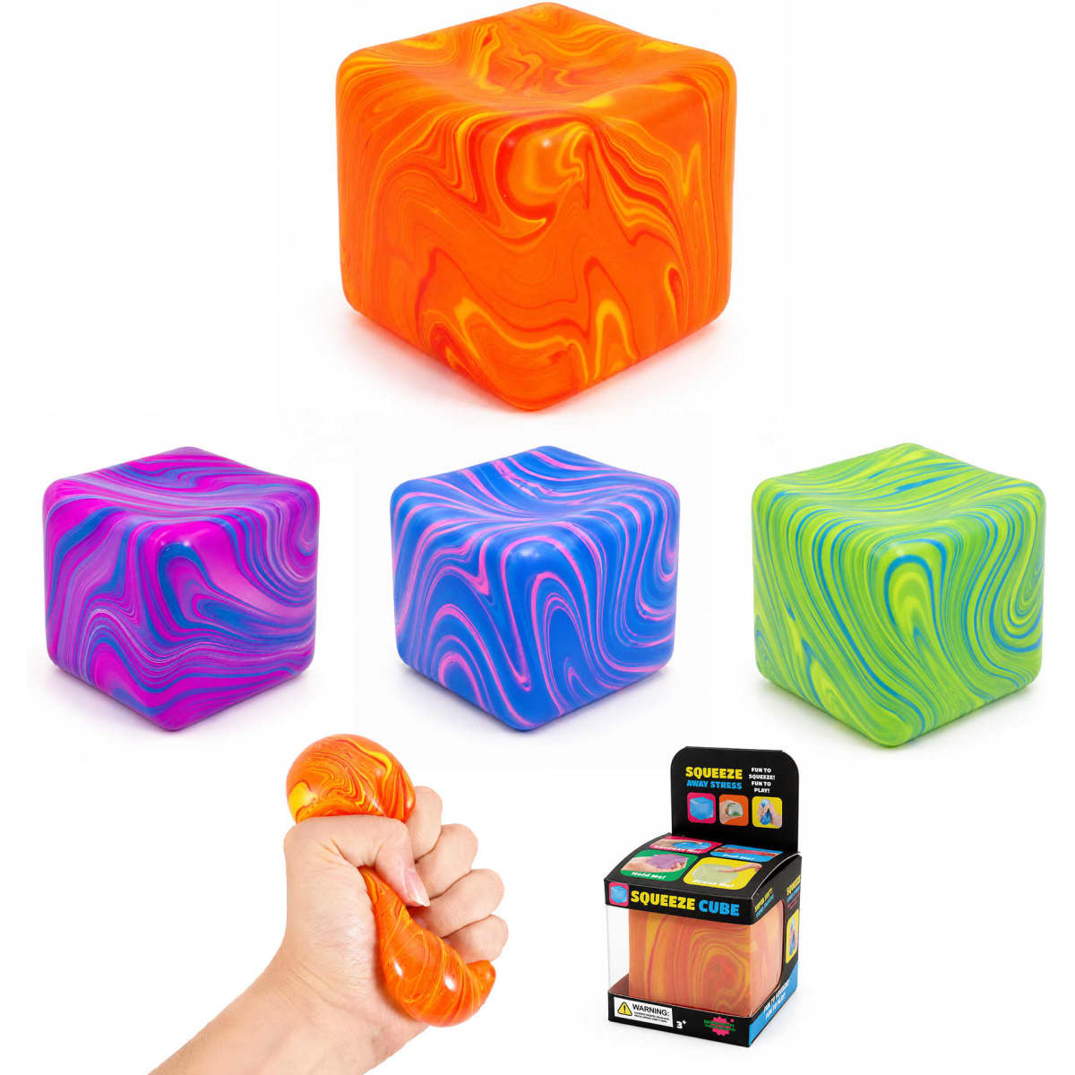 Squishy Stress Relief Colourful Cube