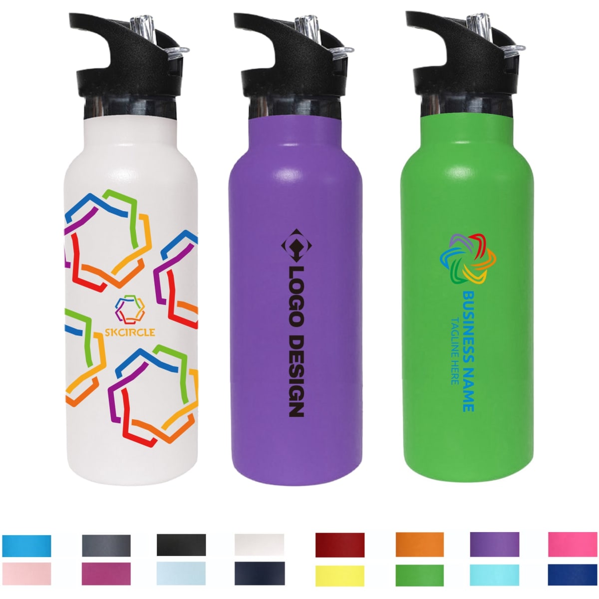 600ml Double Wall Vacuum Bottle with Flip Valve Lid