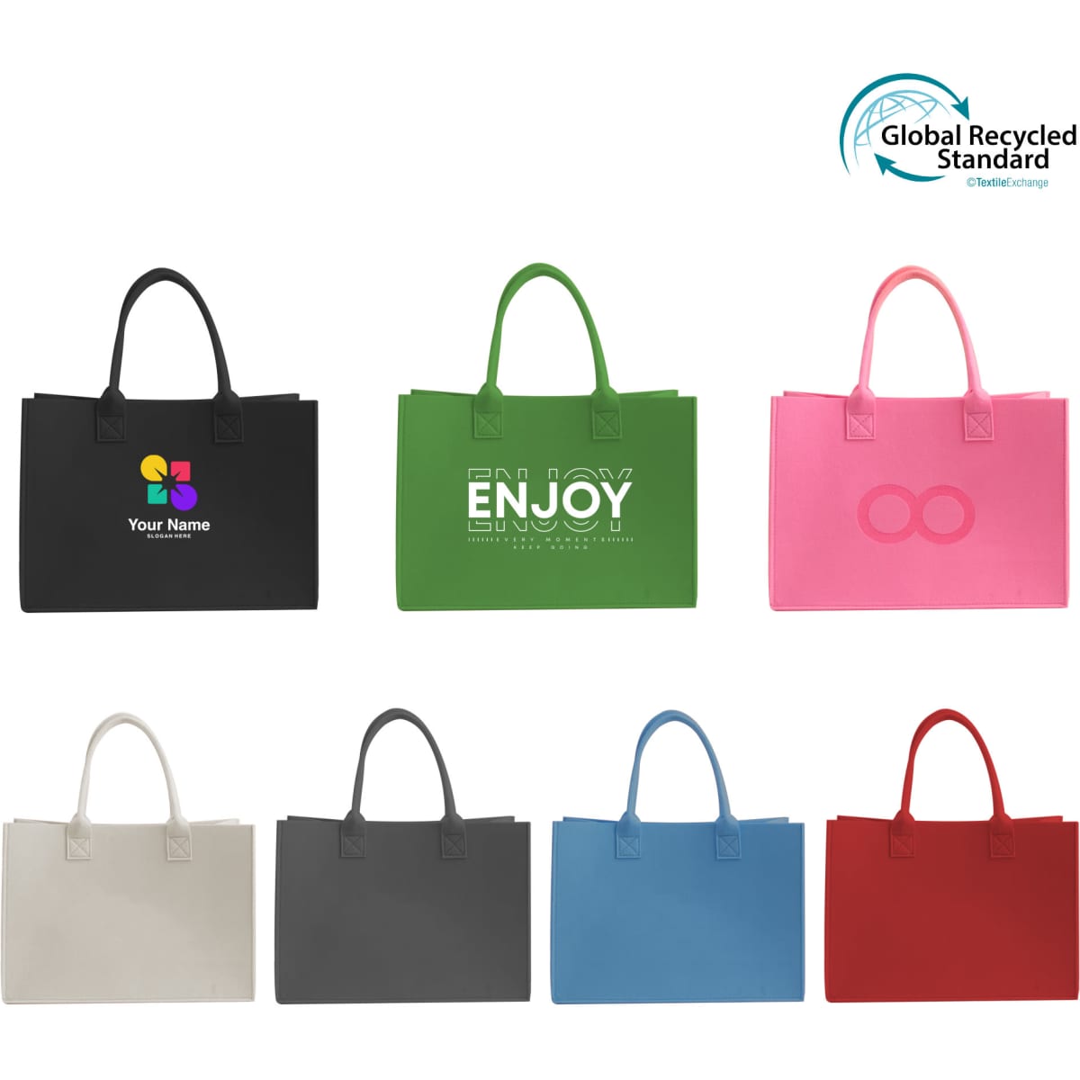 RPET Customizable Felt Tote Bag