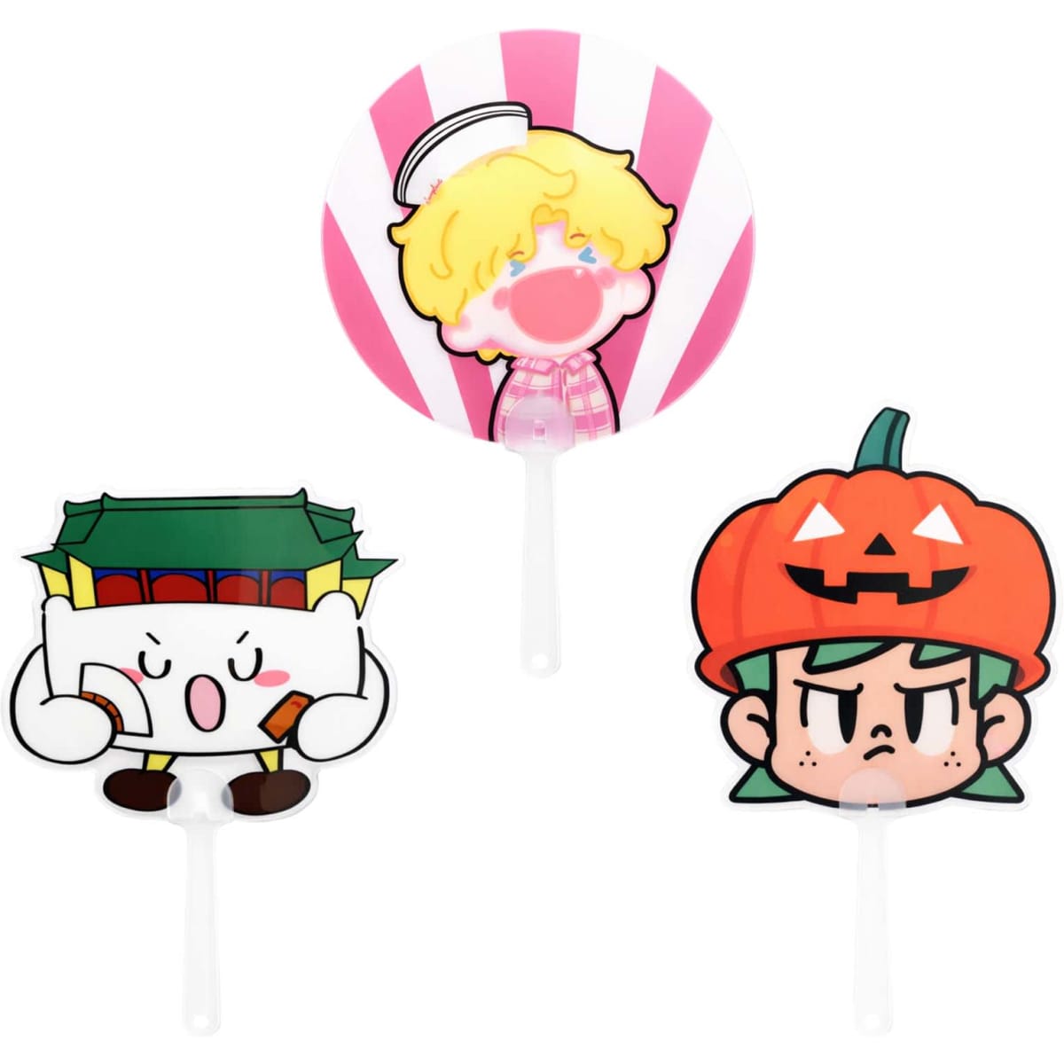 Custom Shape Transparent PVC Hand Fan A