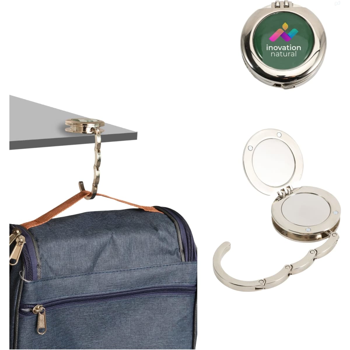 Foldable Desk Hook with Mirror