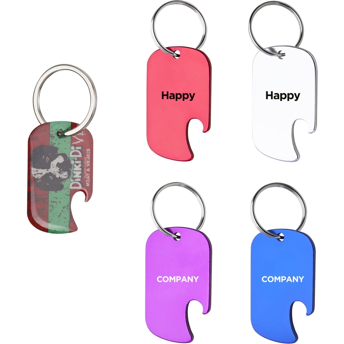 Dog Tag Bottle Opener Keyring