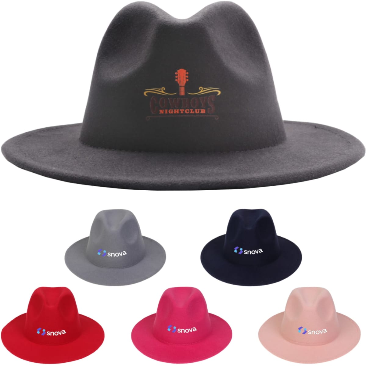 Felt Wide Brim Fedora Hat
