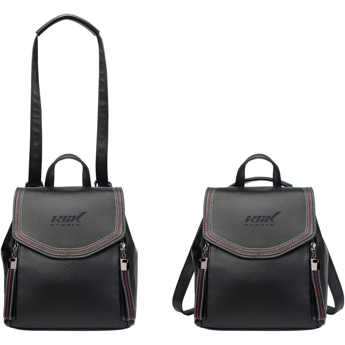 Convertible Leather Backpack
