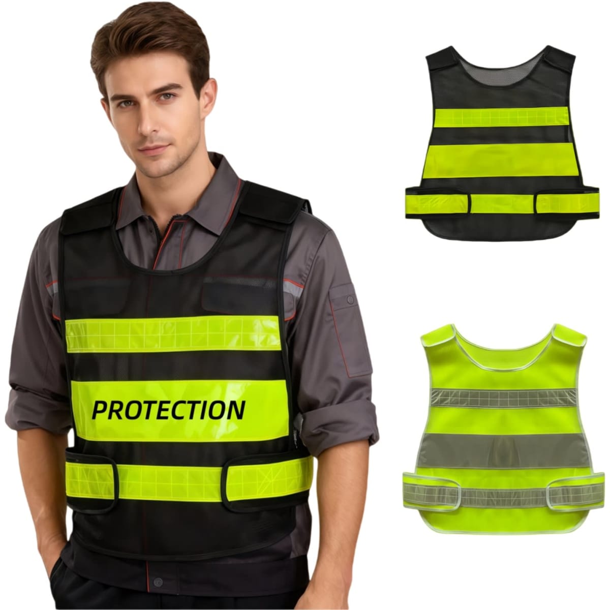Gourd Shape Hi-Vis Reflective Adjustable Safety Vest