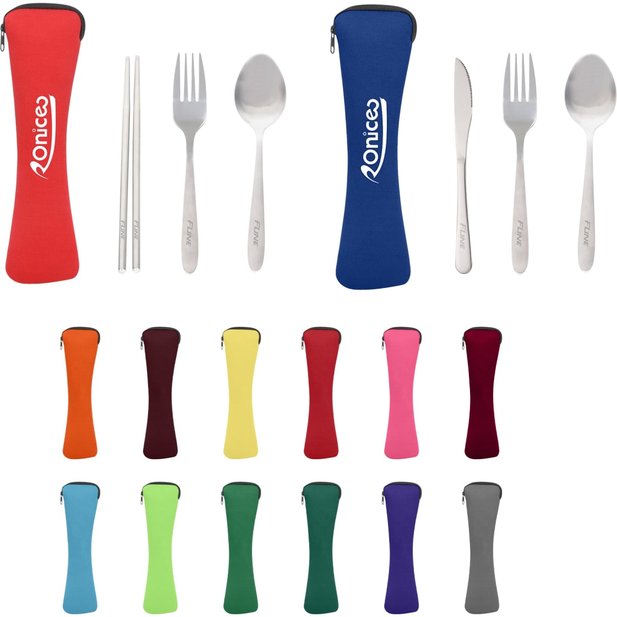 3 piece Stainless Steel Travel Utensils Set