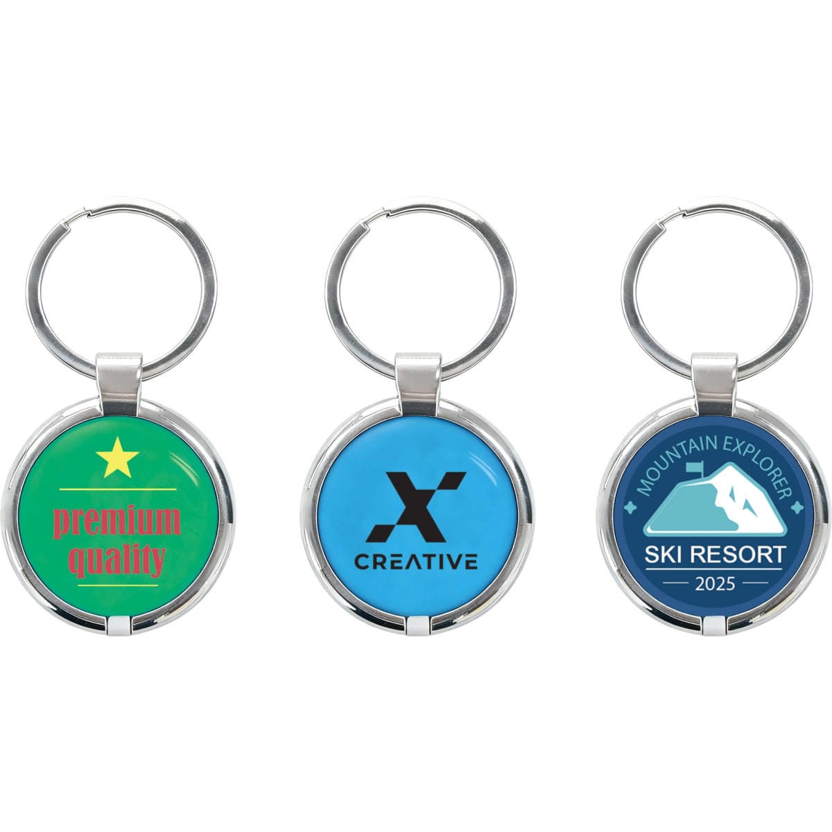 NFC Epoxy Round Tag with Metal Keyring