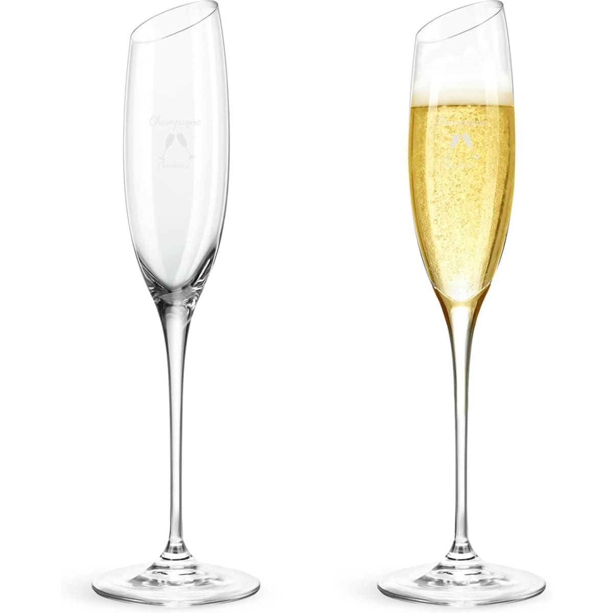 Slanted Champagne Glass