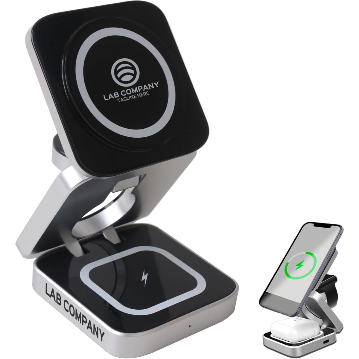 Standard 3 in 1 Foldable Wireless Charger Stand
