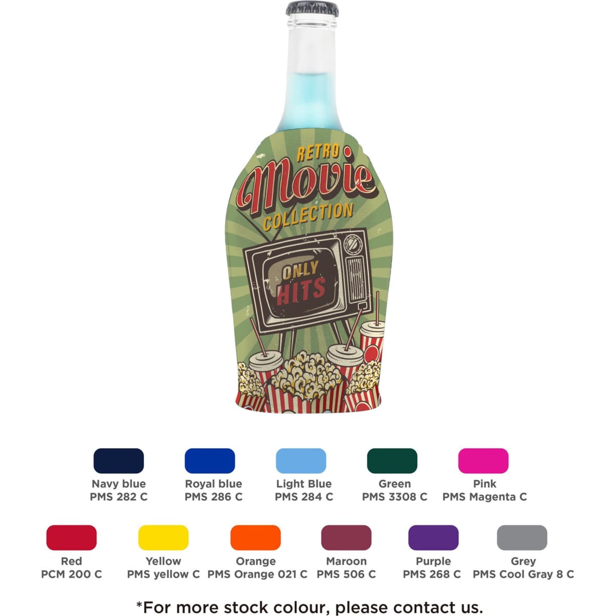 Short Bottle Cooler with Zipper