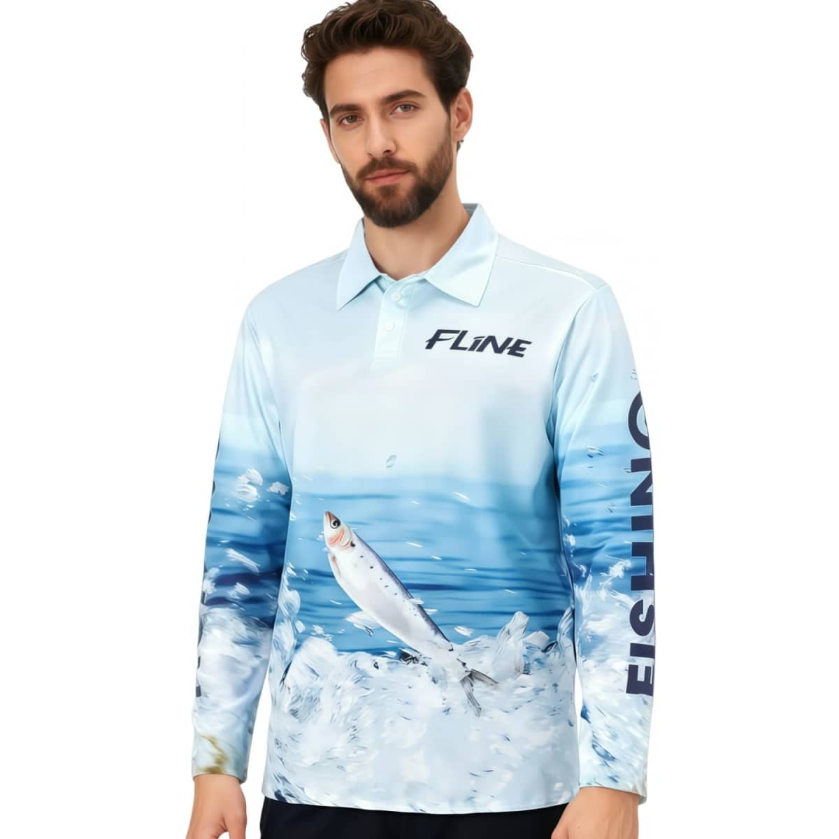 Men’s Polyester Spandex Sublimated Fishing POLO