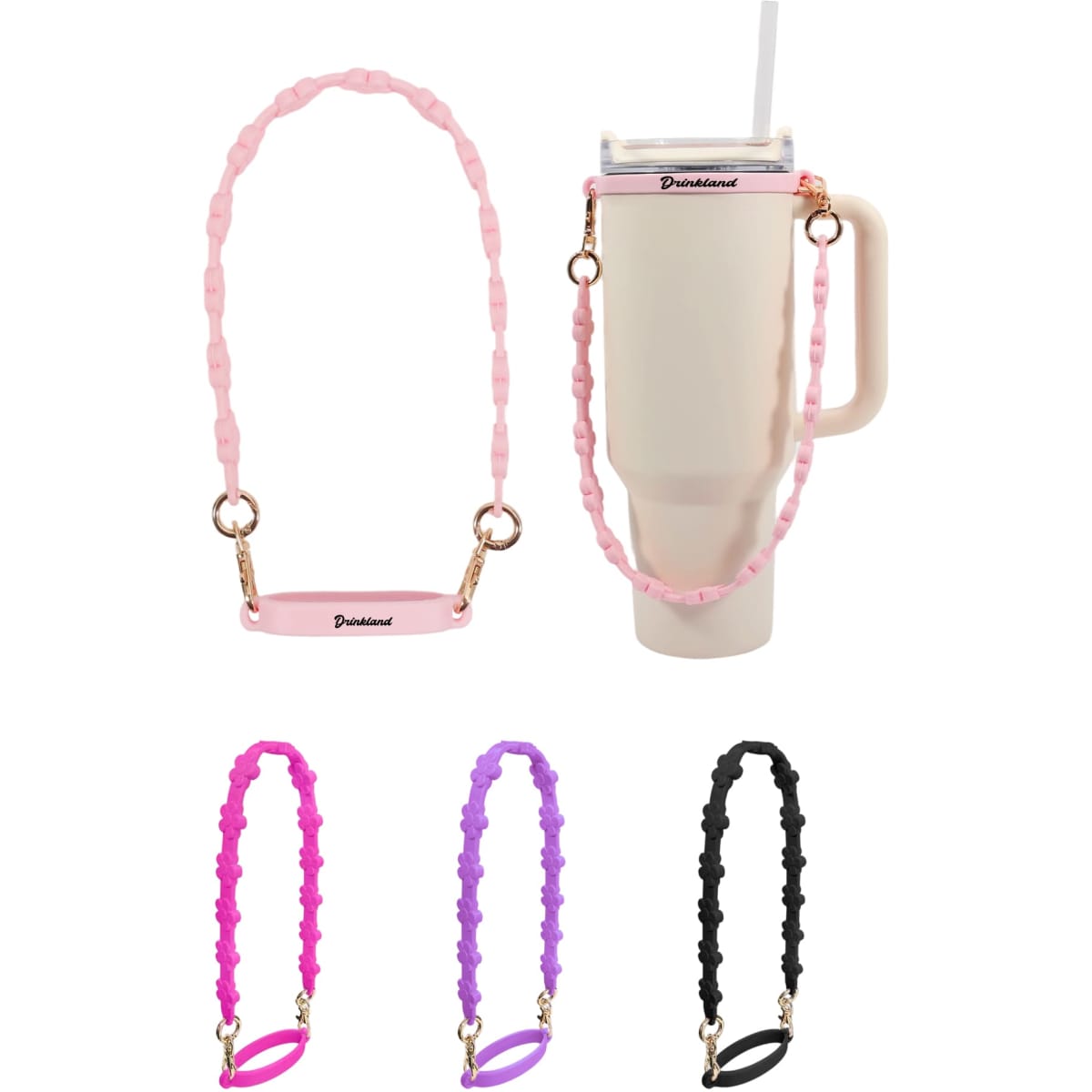 Silicone Flower Tumbler Strap