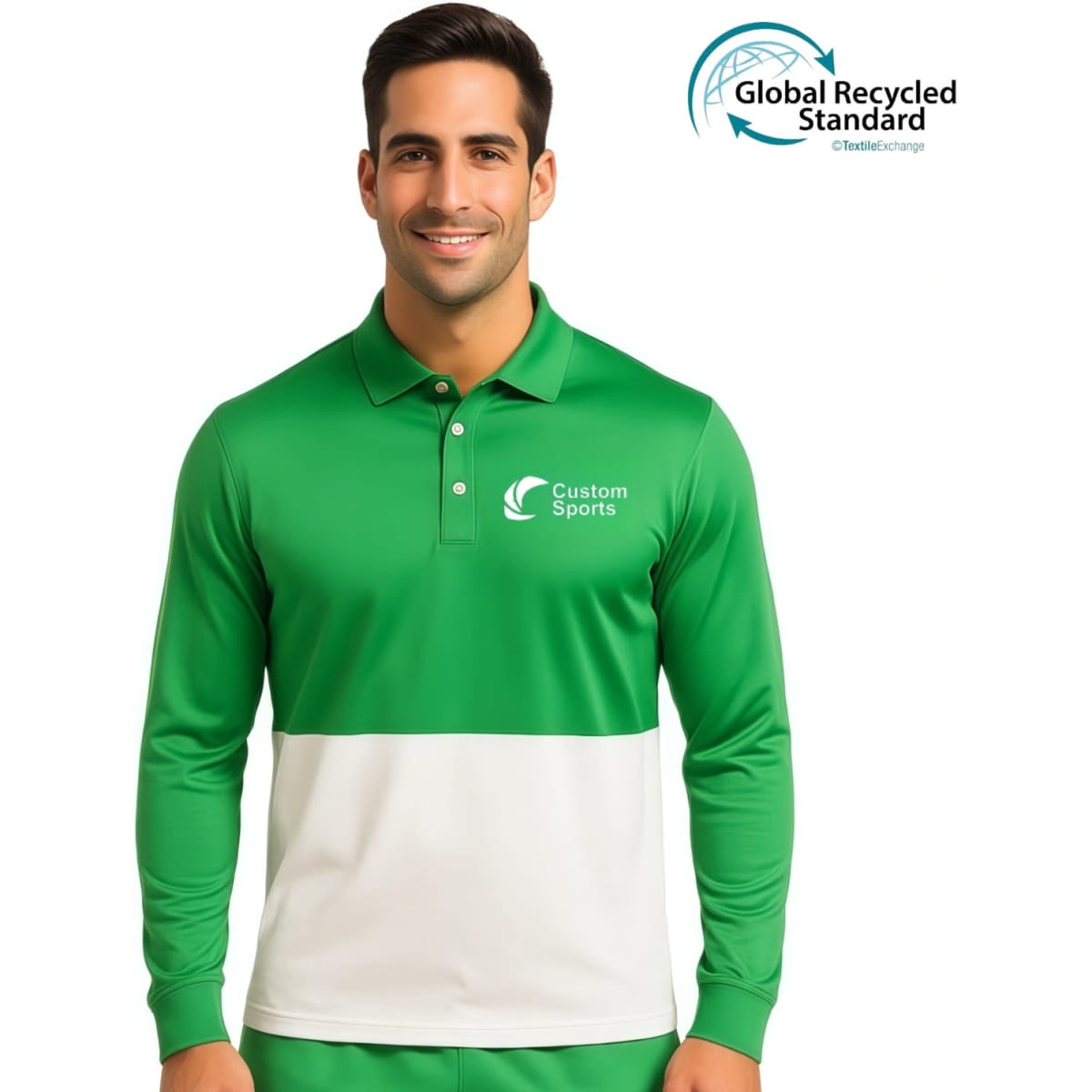 Unisex Adults RPET Milk Silk Sublimated Basic Long Sleeves POLO
