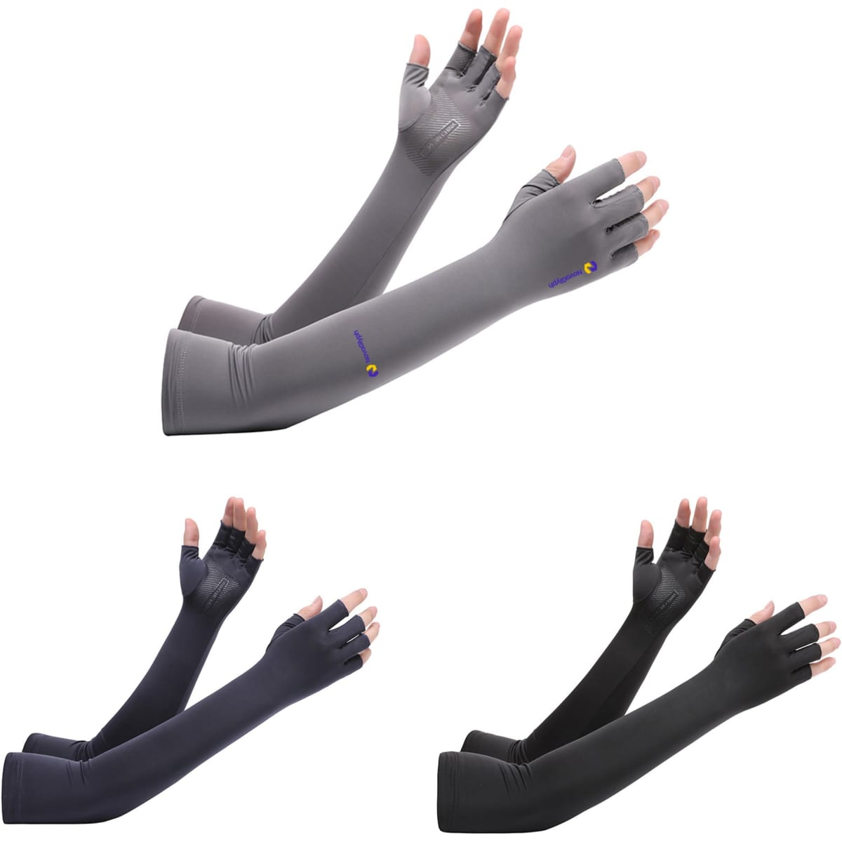 Long Sleeve Sun Protective Fingerless Gloves