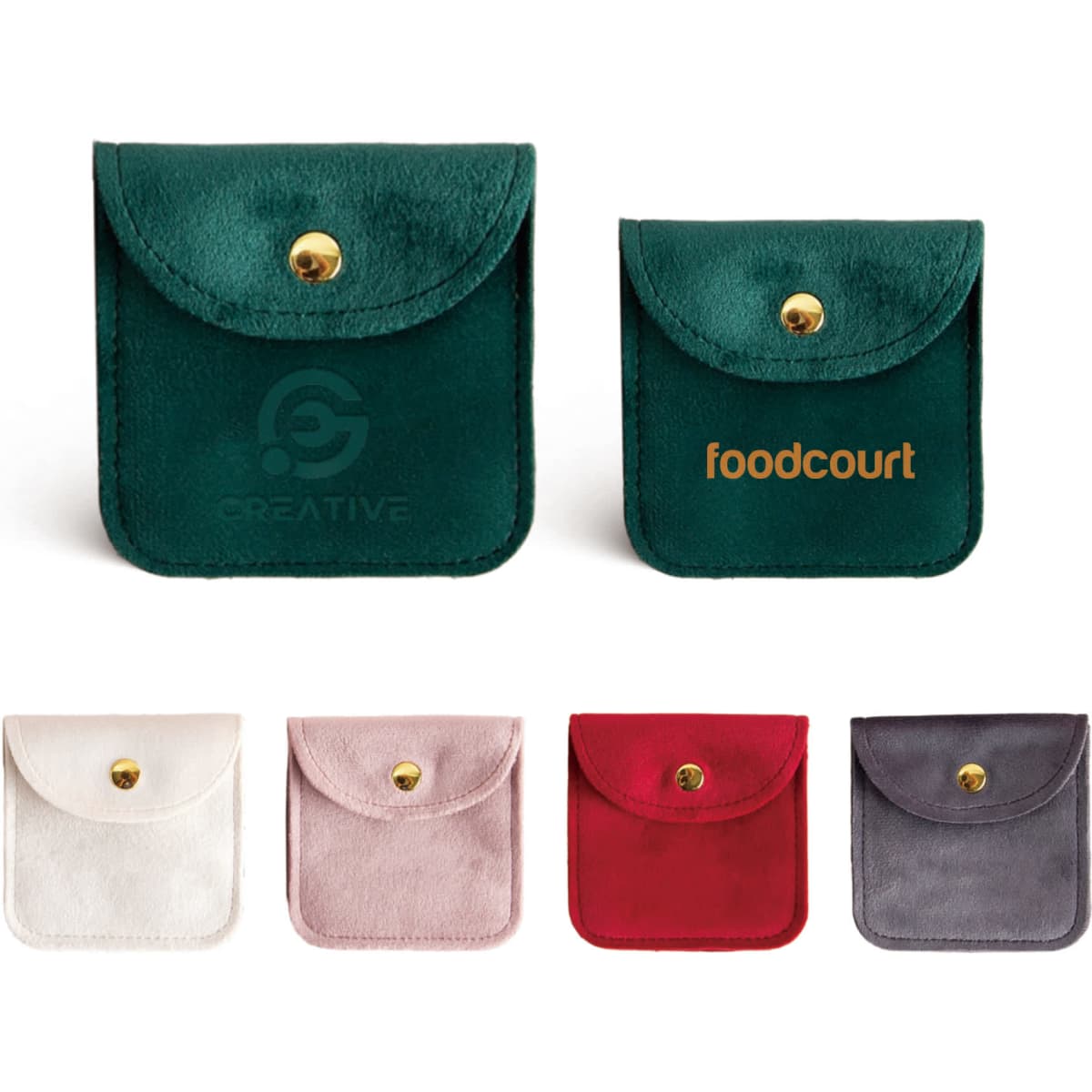 Square Velvet Jewellery Pouch