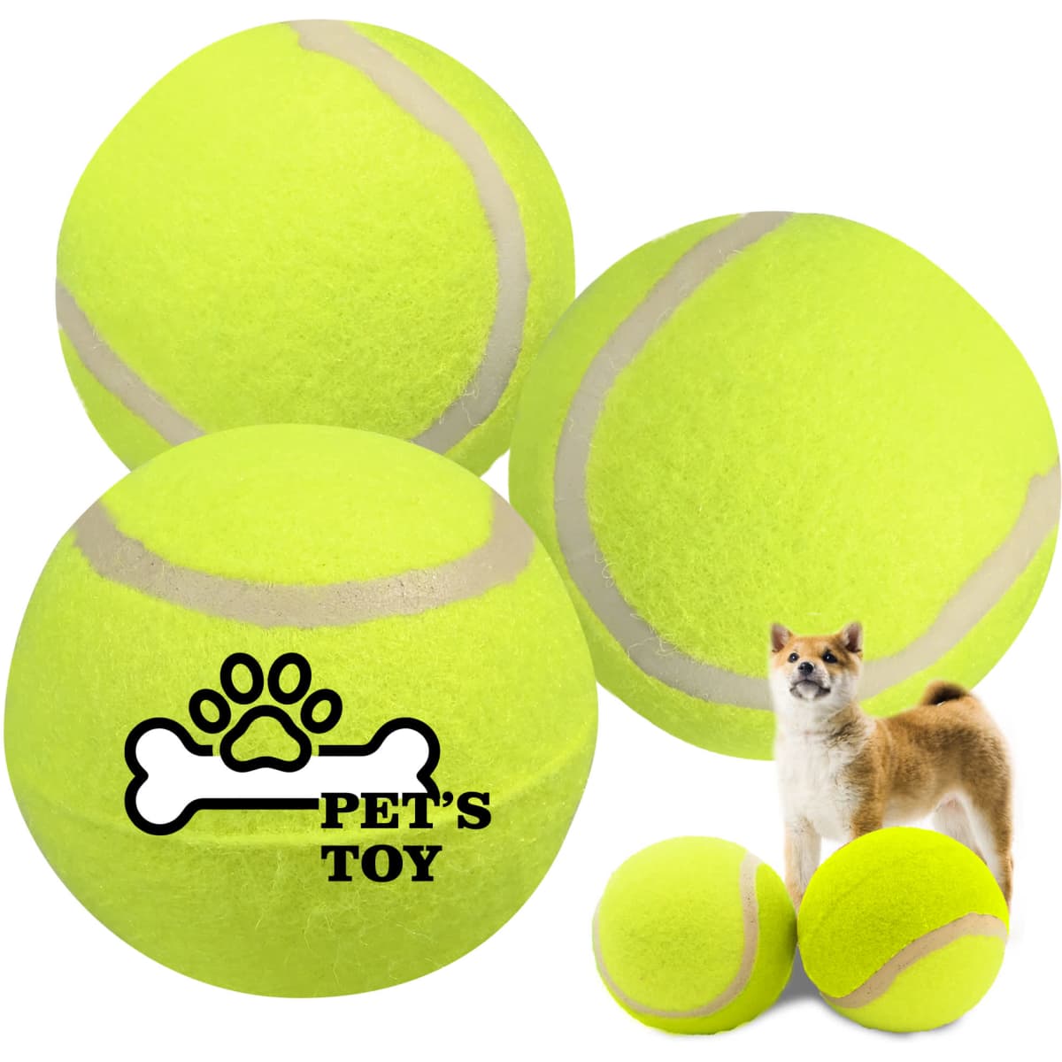 2 9/16" Pet Tennis Ball Toy