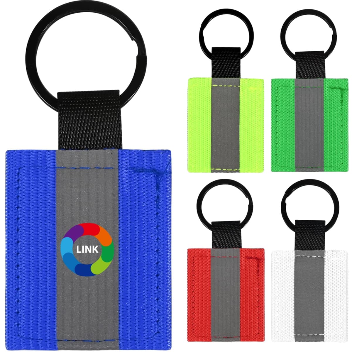 Double-Sided Reflective Keychain for Night Cycling Safety