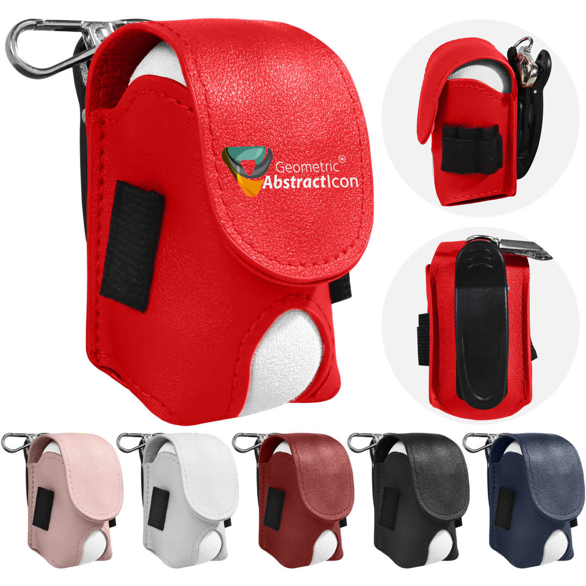 Leather Golf Ball Waist Bag