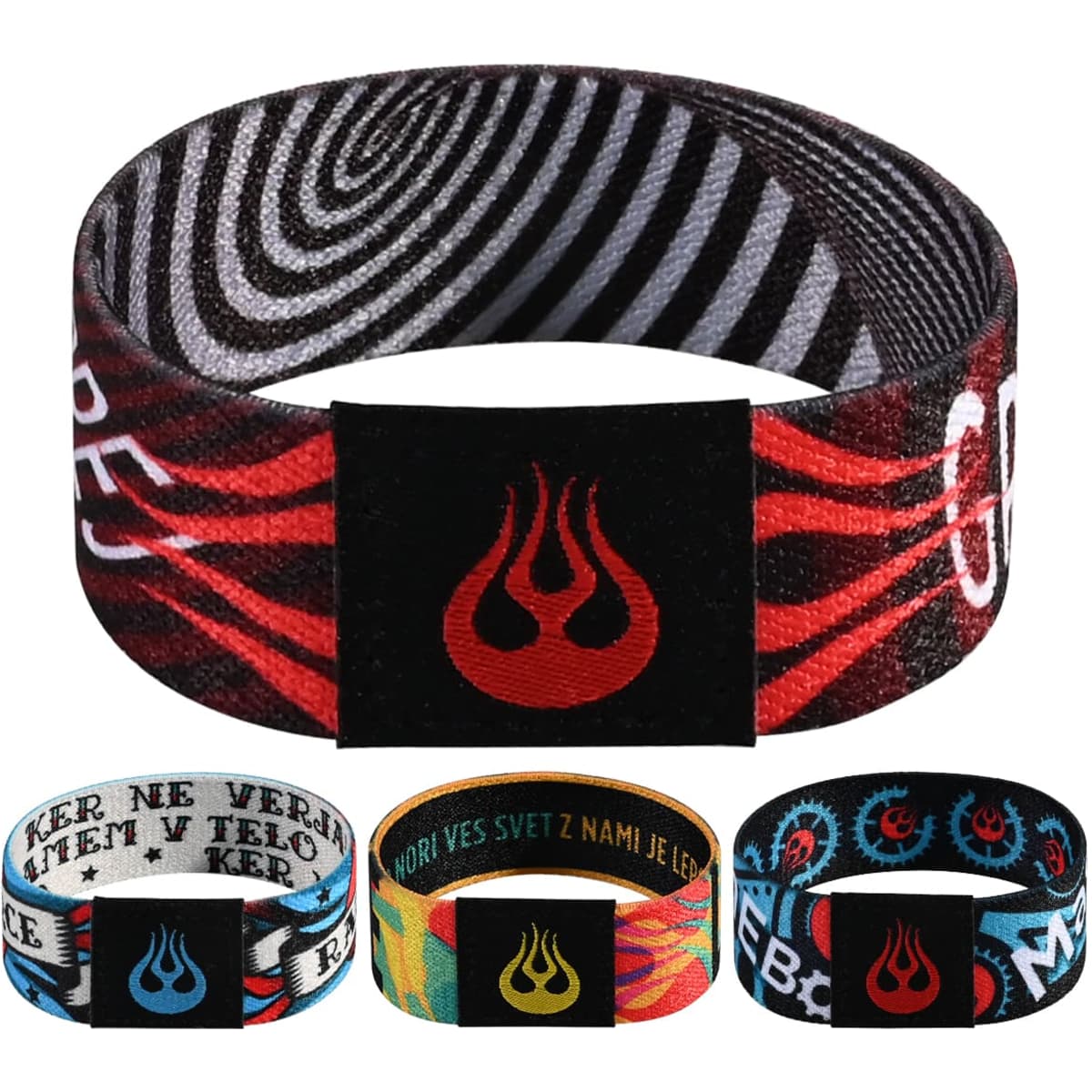 Sublimated Elastic Woven Fabric Wristband
