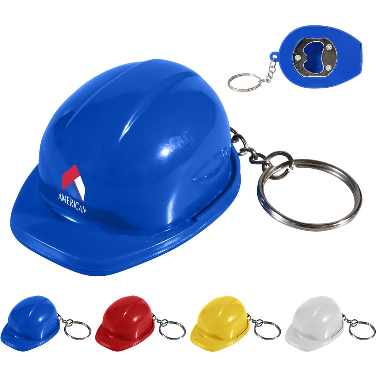 Safety Helmet Bottle Opener Keychain