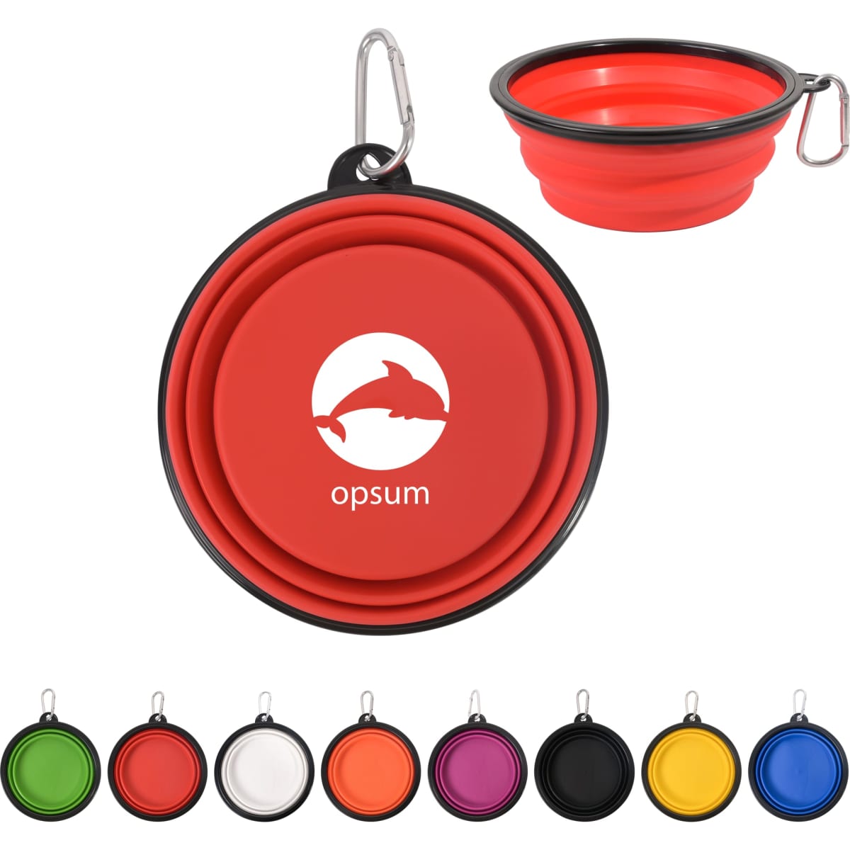 1000ml Portable Pet Collapsible Bowl with Buckle