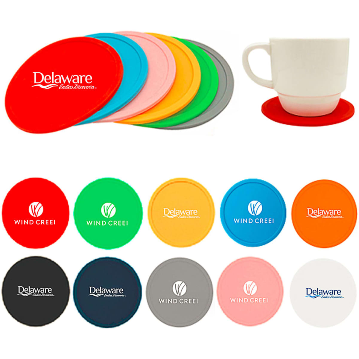 Custom Round Silicone Coasters