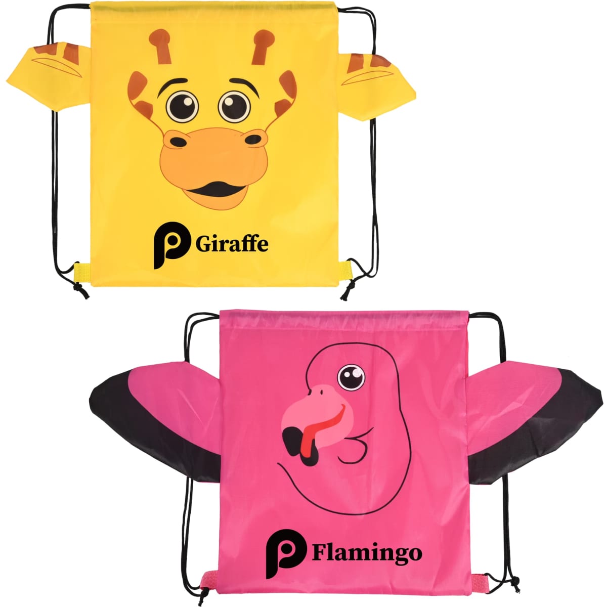 Animal Polyester Drawstring Backpack