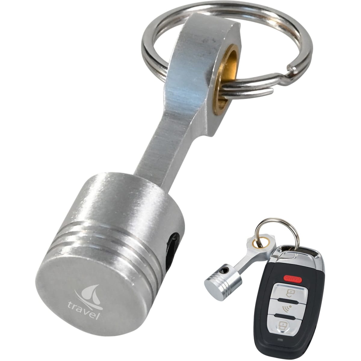 Aluminum Engine Piston Keychain