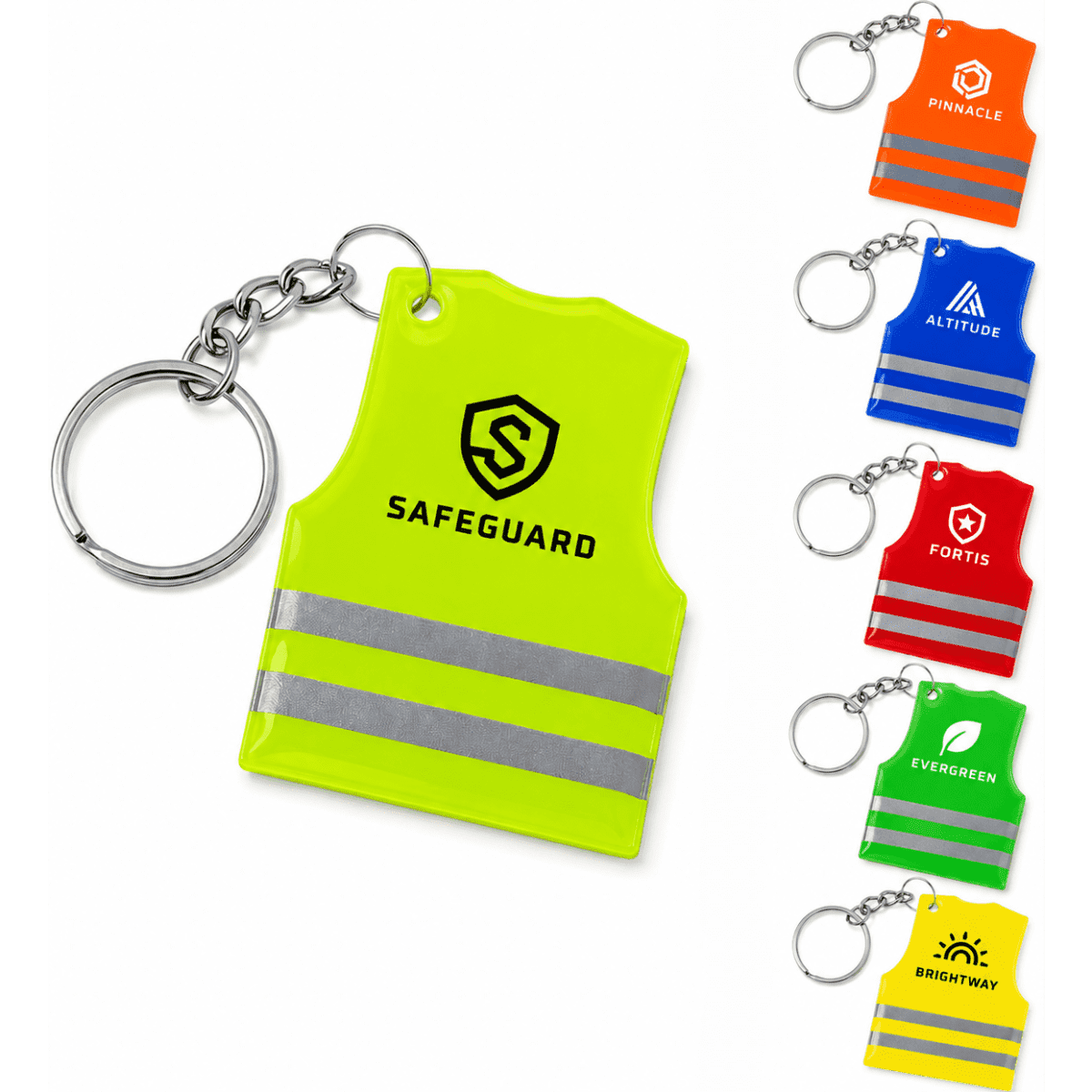Reflective Safety Vest Keychain