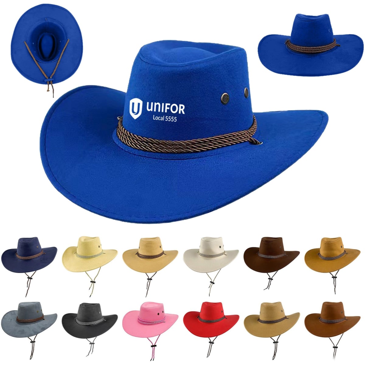 Wide Brim Faux Suede Cowboy Hat
