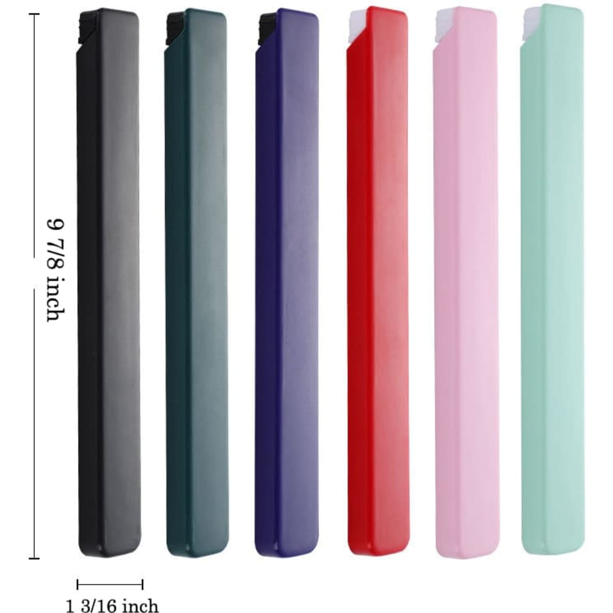 A set of reusable stainless steel chopsticks in assorted colours, displayed with a matching case for each pair.