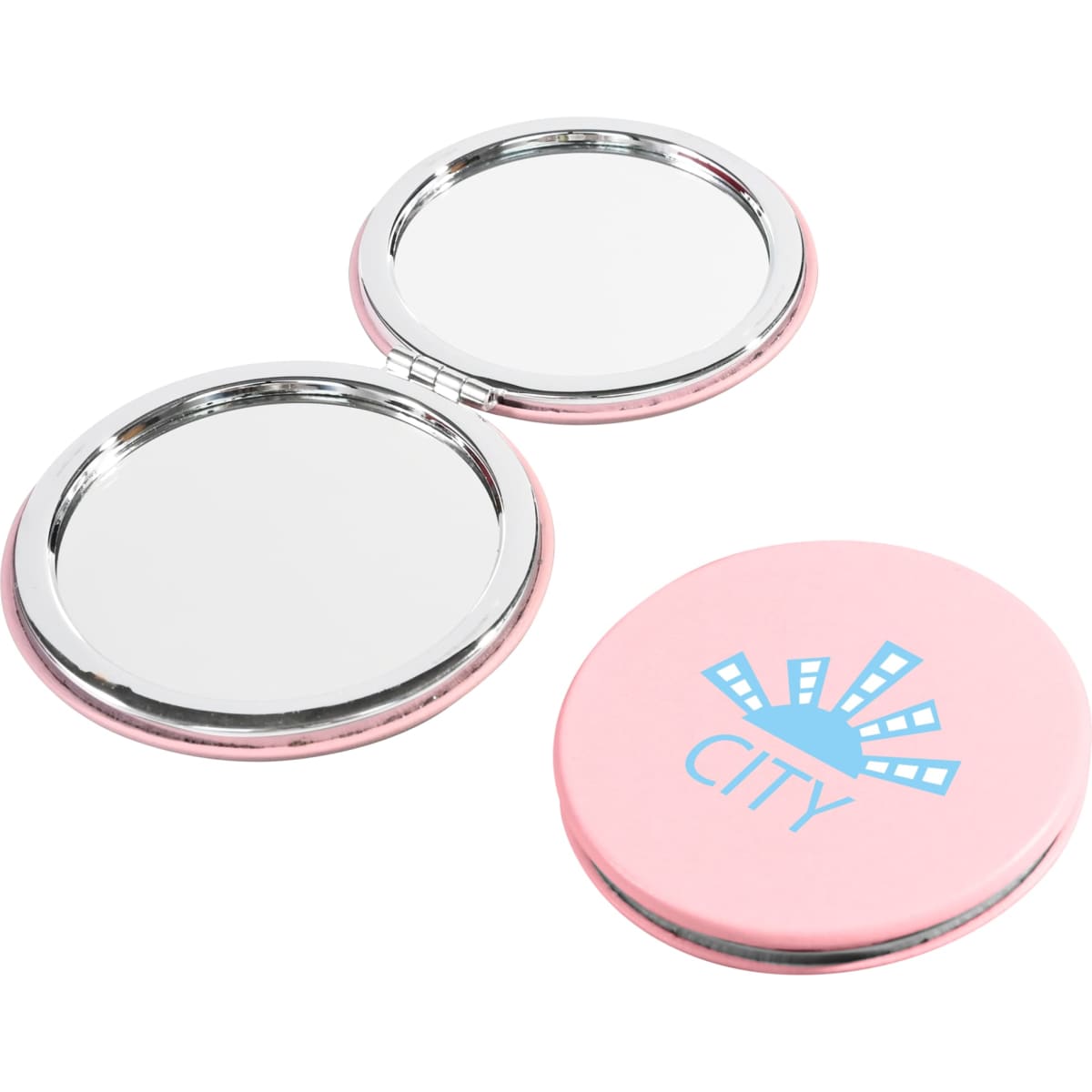 Round PU Leather Travel  Makeup Mirror