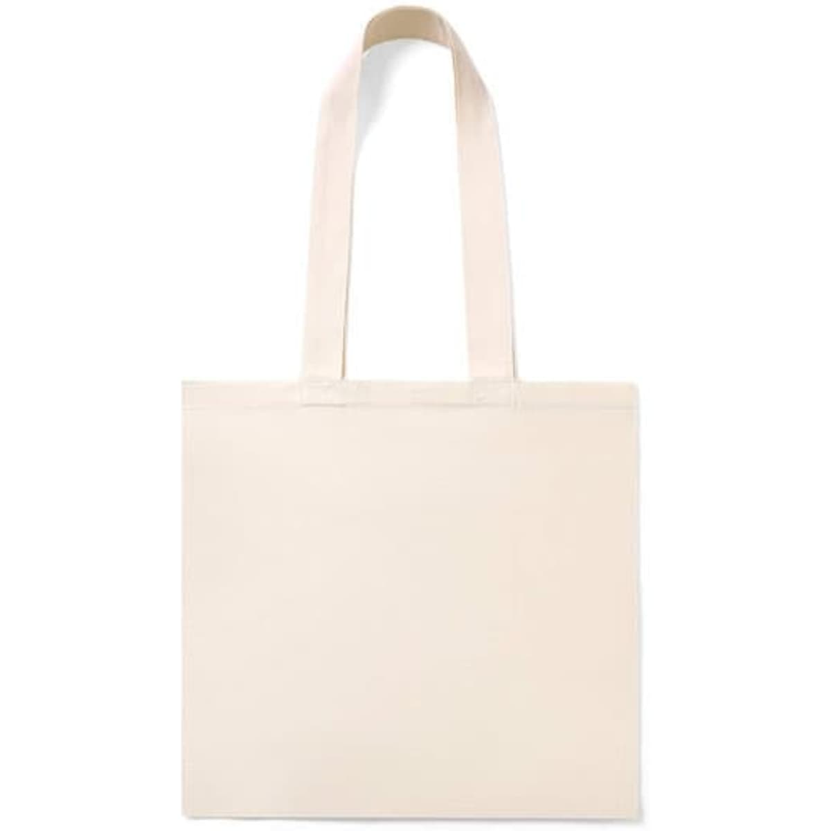 An organic cotton tote bag in a natural beige colour, featuring an inner zipper pocket and sturdy handles.