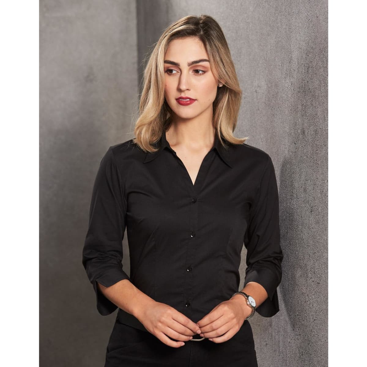 Ladies’ 3/4 sleeve teflon shirt