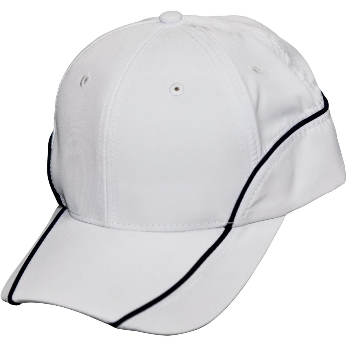 A red cap featuring contrast lining and a logo. The cap has a curved brim and ventilation holes.