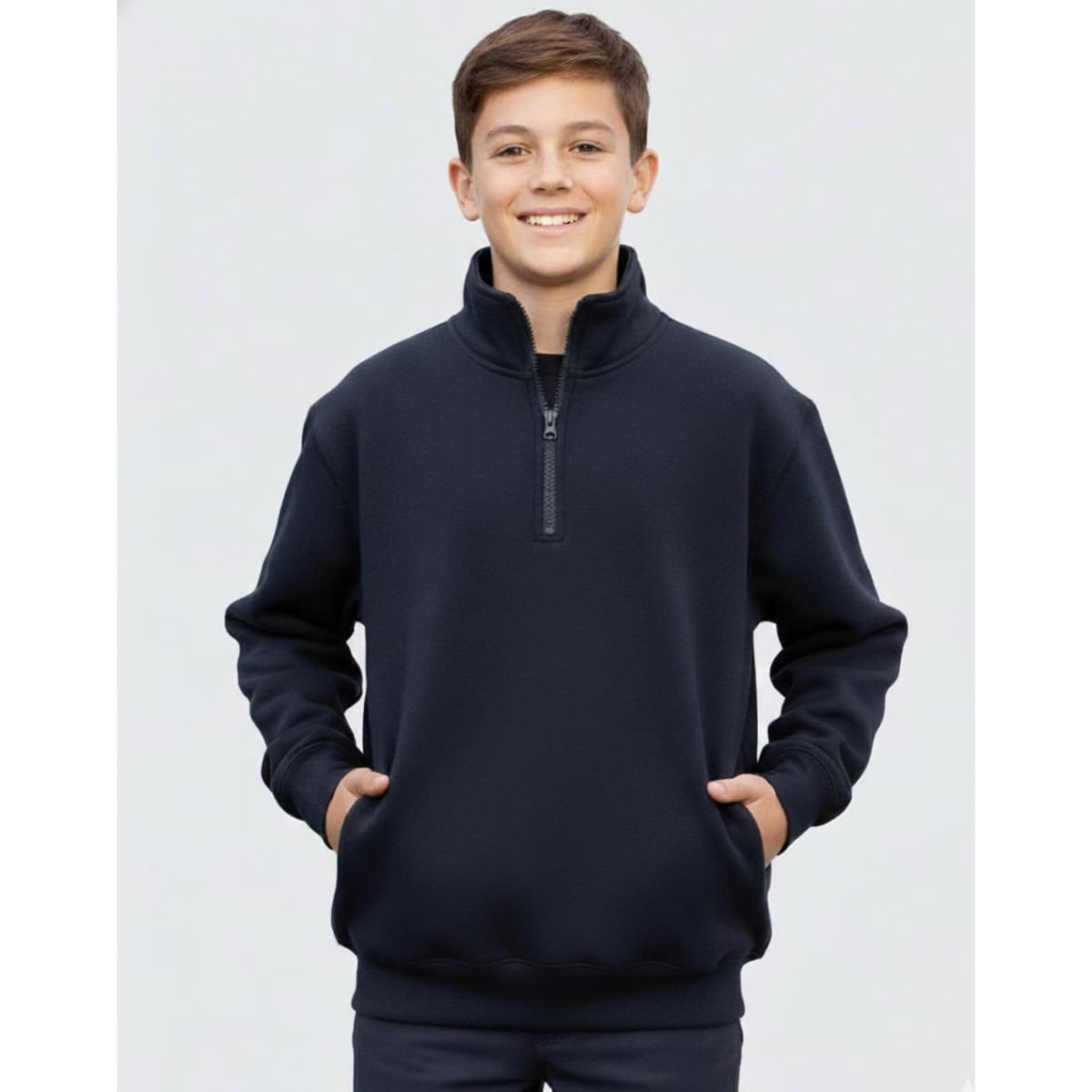 Kids’ 1/2 Zip Collar Fleecy Sweat