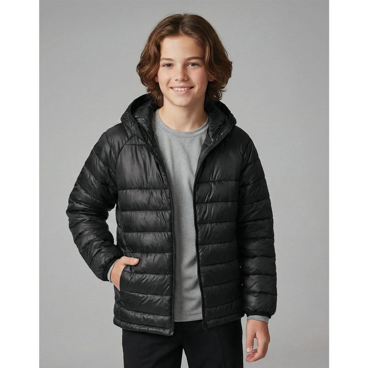 Kids’ Sustainable Lightweight Hooded Puffer Jacket