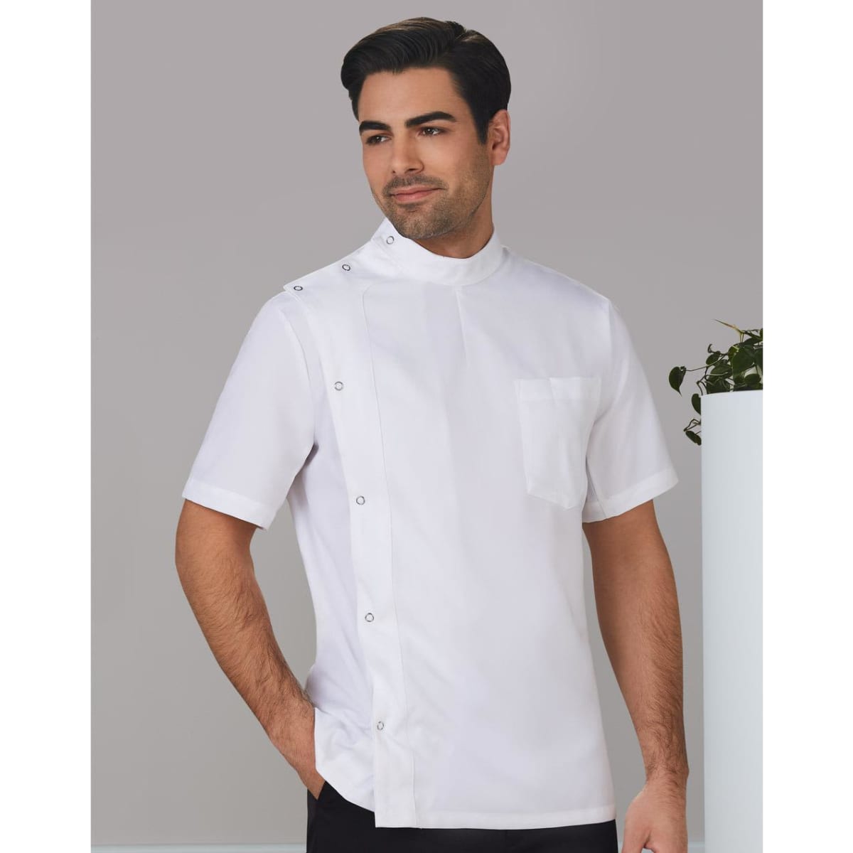 Men’s Stud Front Short Sleeve Jacket