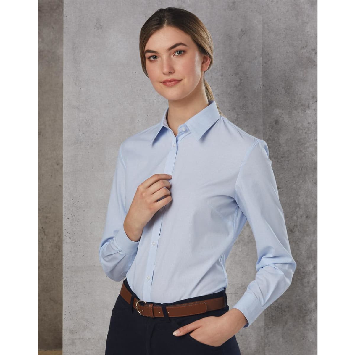 Women’s Fine Stripe Long Sleeve Shirt