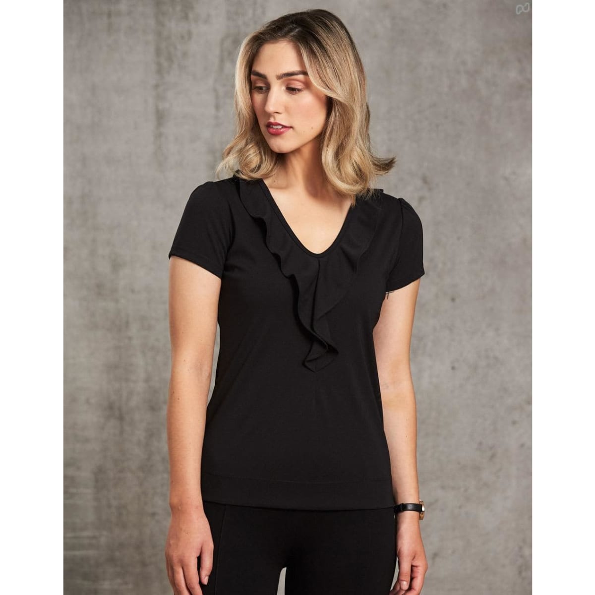 Women’s Ruffle Front Blouse