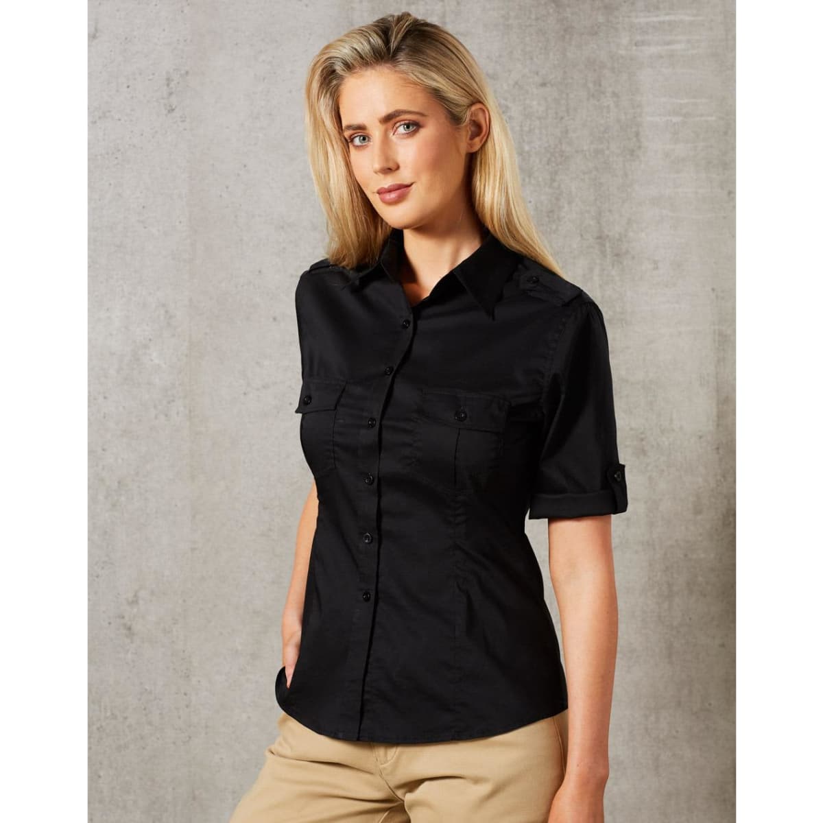 Women’s Short Sleeve Military Shirt