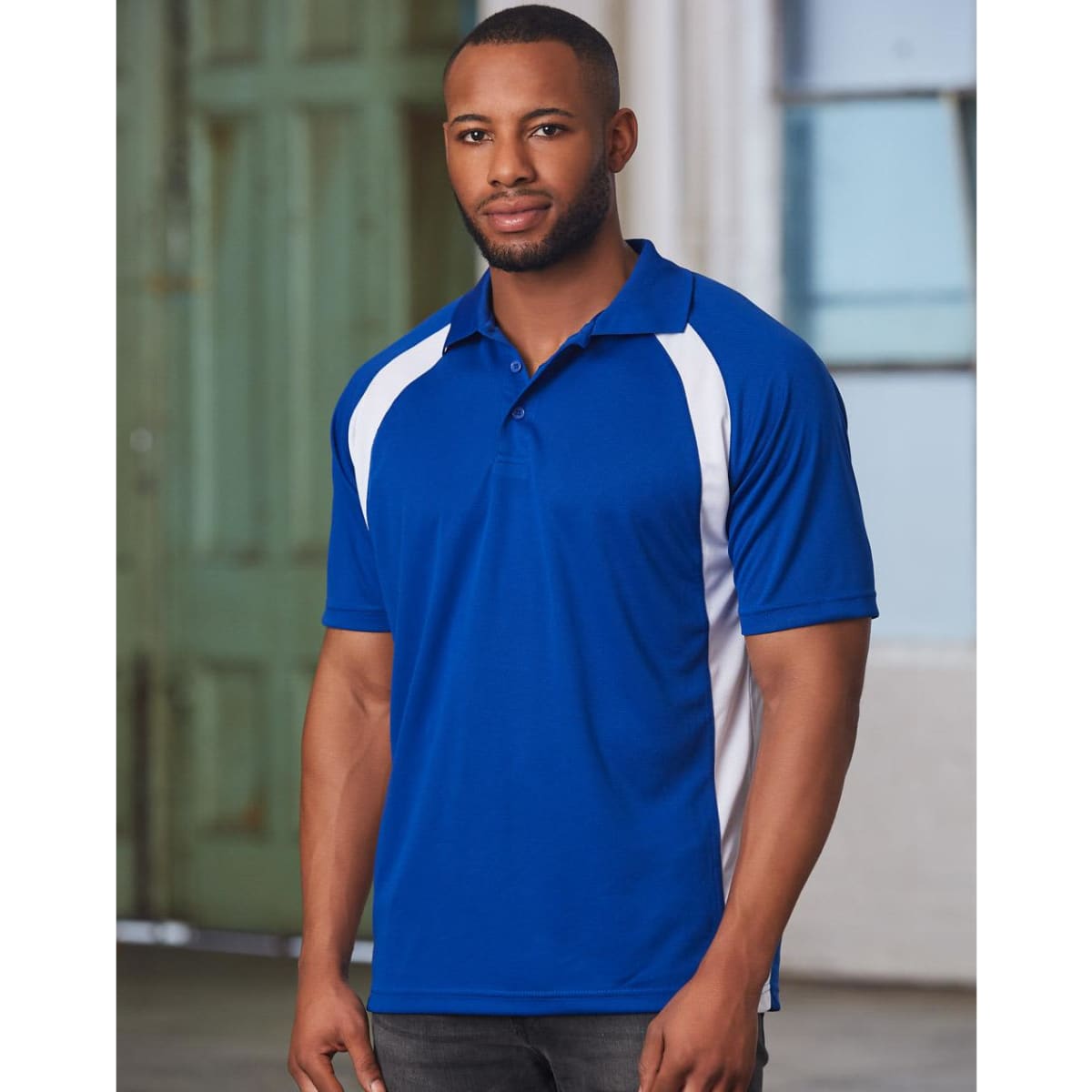 Men’s CoolDry Micro-mesh Contrast Colour Polo